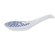 Łyżka do miso biało niebieska Wave 14,5 cm – Asia Deli