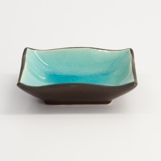 Ceramiczna Miseczka na Sos Glassy Turquoise 8,5x8,5 cm 