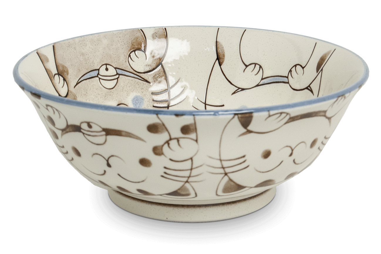 Ceramiczna Miska do Ramenu Three Cats (Wnętrze) 1000 ml – Edo Japan