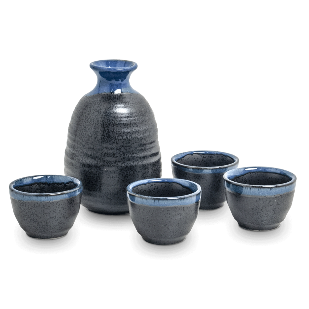 Ceramiczny Zestaw do Sake Edo Japan (5 Elementów)