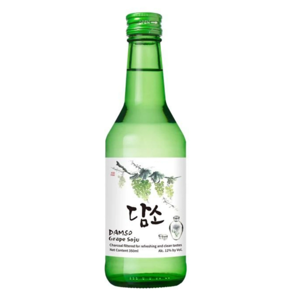 Damso Grape Soju 350ml – Koreański Alkoholowy Napój o Smaku Winogronowym