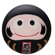 Japońska Ceramiczna Figurka Daruma Czarna 6,5 cm 