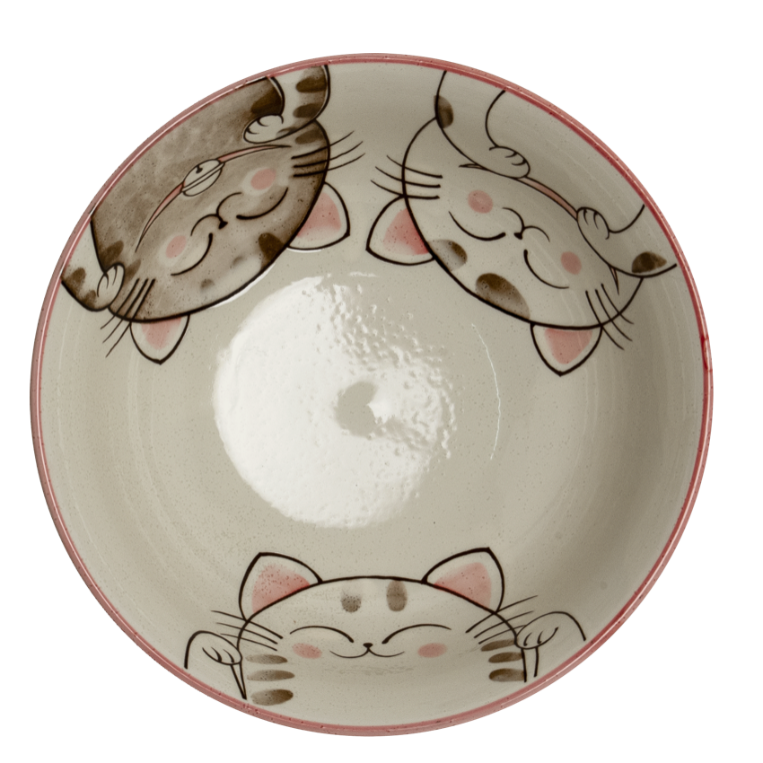 Japońska Ceramiczna Miska Ramen Three Cats 1000 ml – Edo Japan