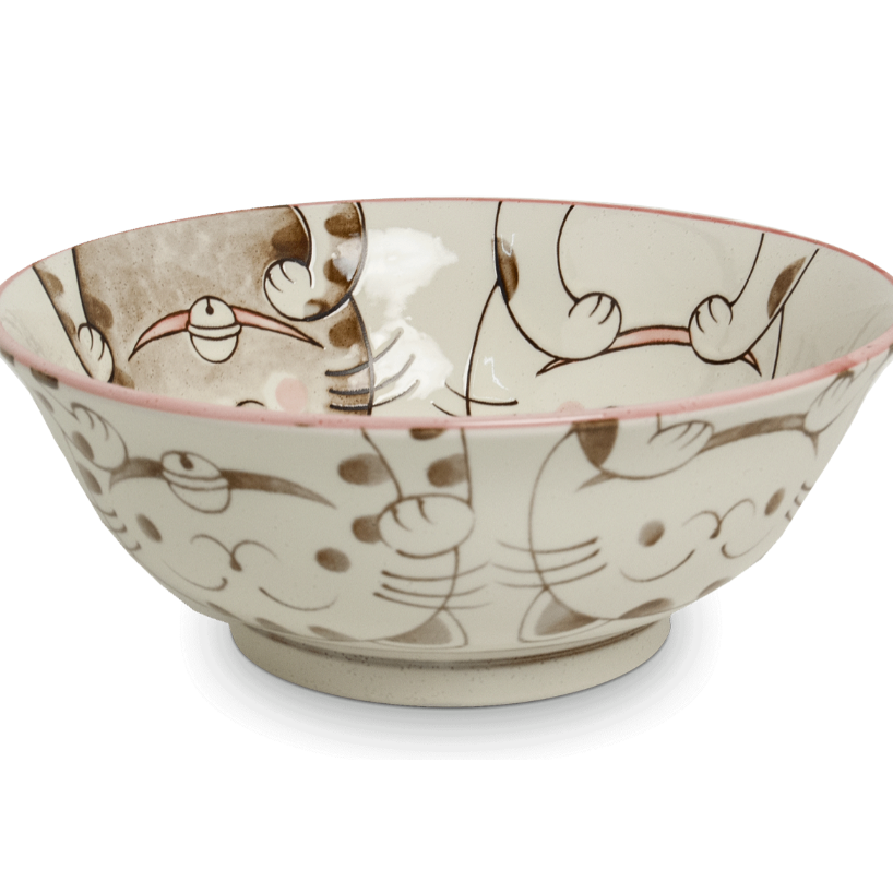 Japońska Ceramiczna Miska Ramen Three Cats 1000 ml – Edo Japan