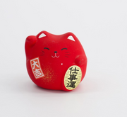 Japoński Kot Szczęścia Maneki-neko Czerwony 6 cm 