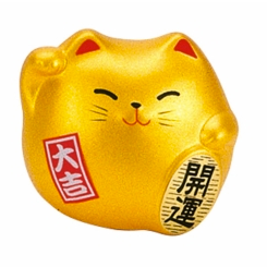 Japoński Kot Szczęścia Maneki-neko Złoty 6 cm