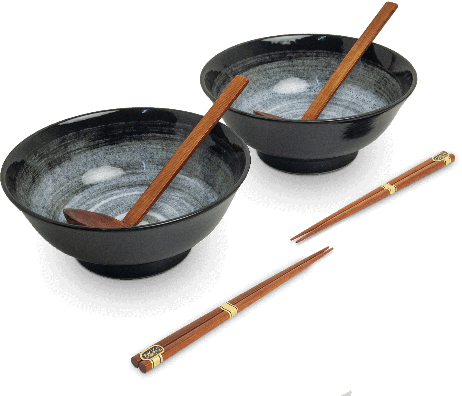 Japoński Zestaw do Ramenu dla 2 Osób Kuro 1000 ml – Edo Japan (Handmade)