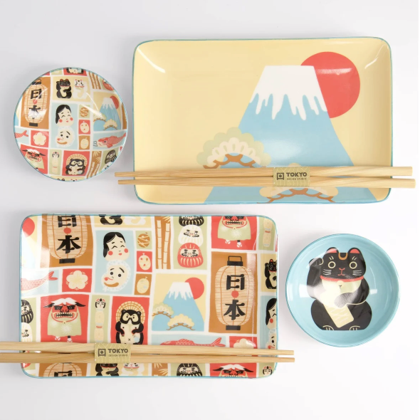 Japoński Zestaw do Sushi dla 2 Osób Kawaii Japan – Tokyo Design Studio