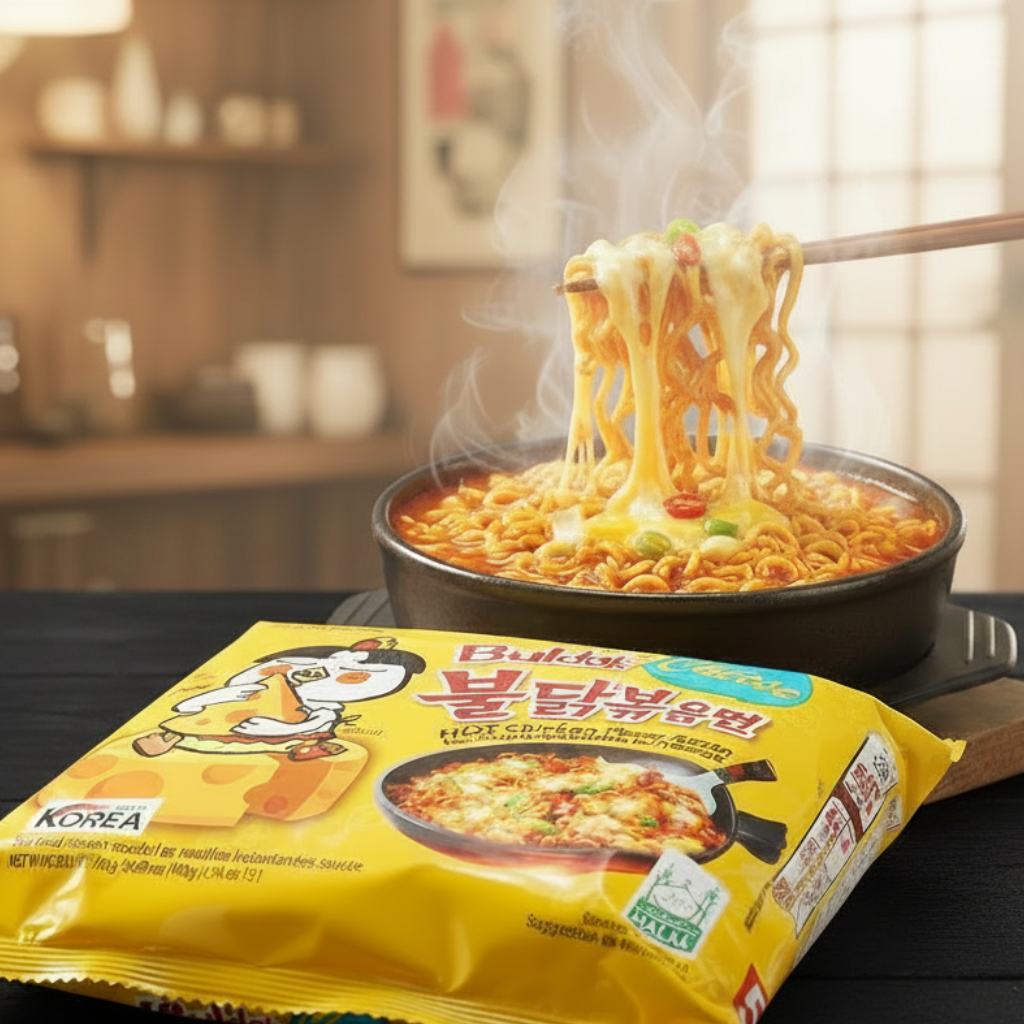 Koreański Makaron Samyang Buldak Cheese (Ostry Kurczak z Serem) 140 g