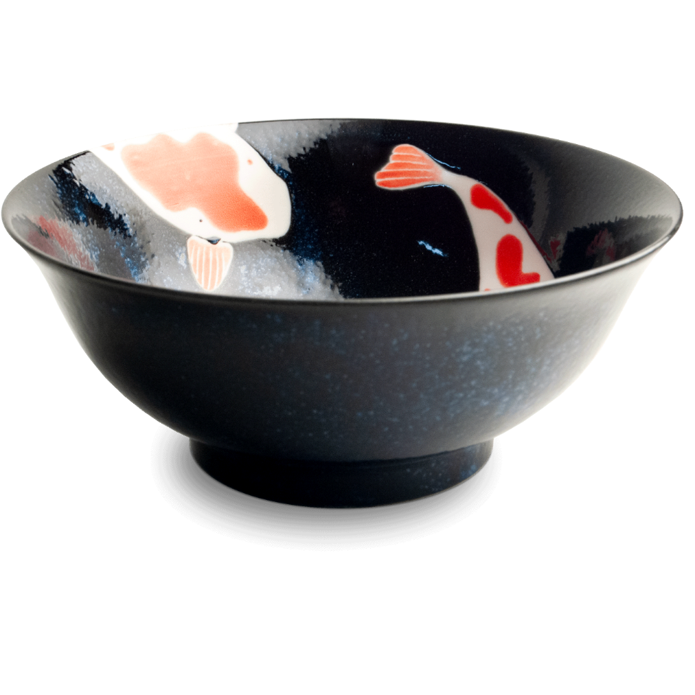 Japońska Ceramiczna Miska do Ramenu i Zup Koi 21 cm