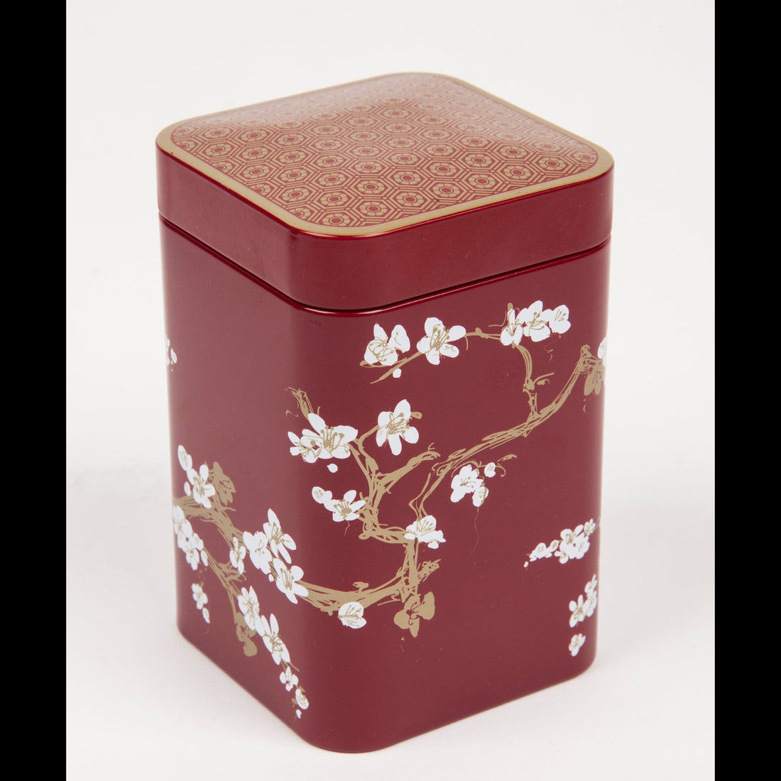 Metalowa puszka na herbatę Sakura 125 g (Czerwona) 