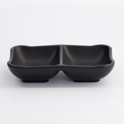 Miseczka na sos sojowy czarna podwójna 13 x 8 cm – Asia Deli