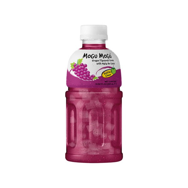 Mogu Mogu Winogrono 320ml – Azjatycki Napój z Kawałkami Galaretki Kokosowej (Nata de Coco)