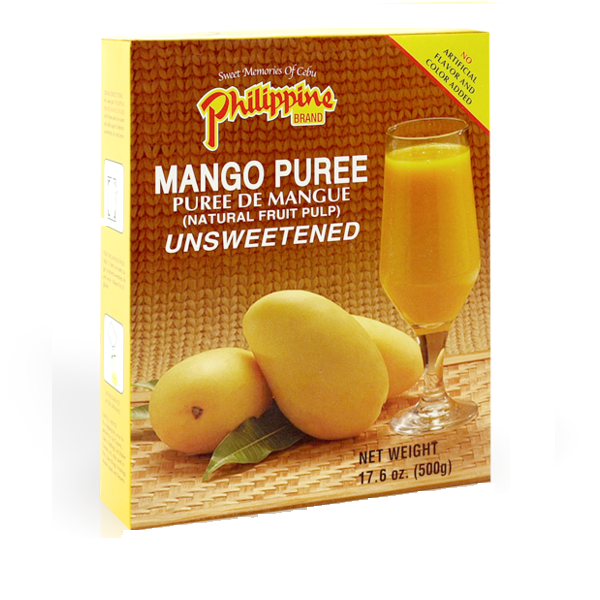 Naturalne Puree z Mango (Miąższ 100%) Niesłodzone – Philippine Brand 500 g