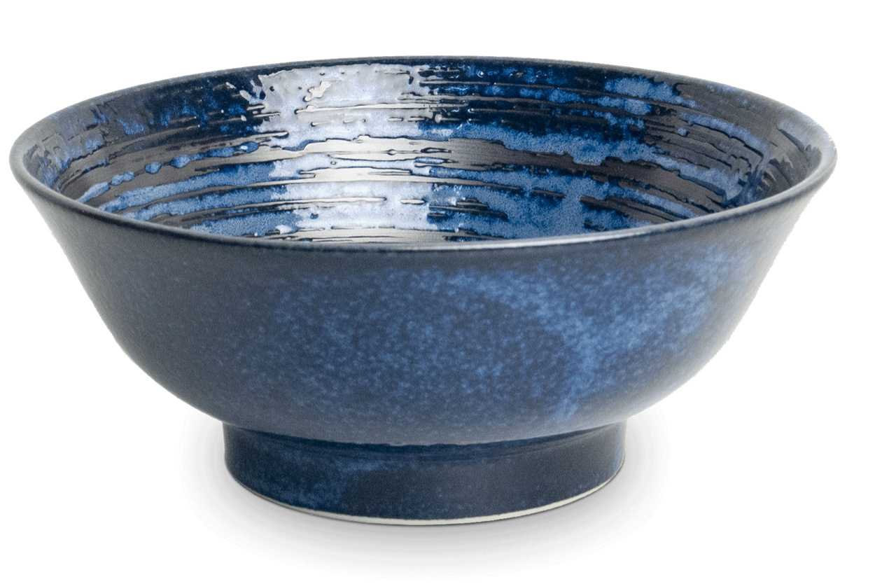 Oryginalna Japońska Miska Ramen Deep Blue 1000 ml – Made in Japan