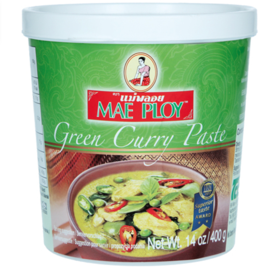 Oryginalna Tajska Zielona Pasta Curry Mae Ploy 400g