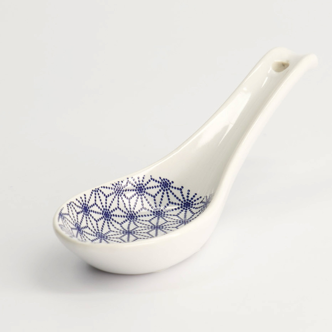 Porcelanowa Łyżka Azjatycka Nippon "Gwiazdki" – 14,5 cm