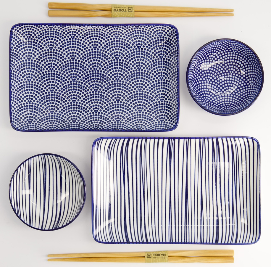 Zestaw do Sushi Tokyo Design Studio Nippon Blue dla 2 osób