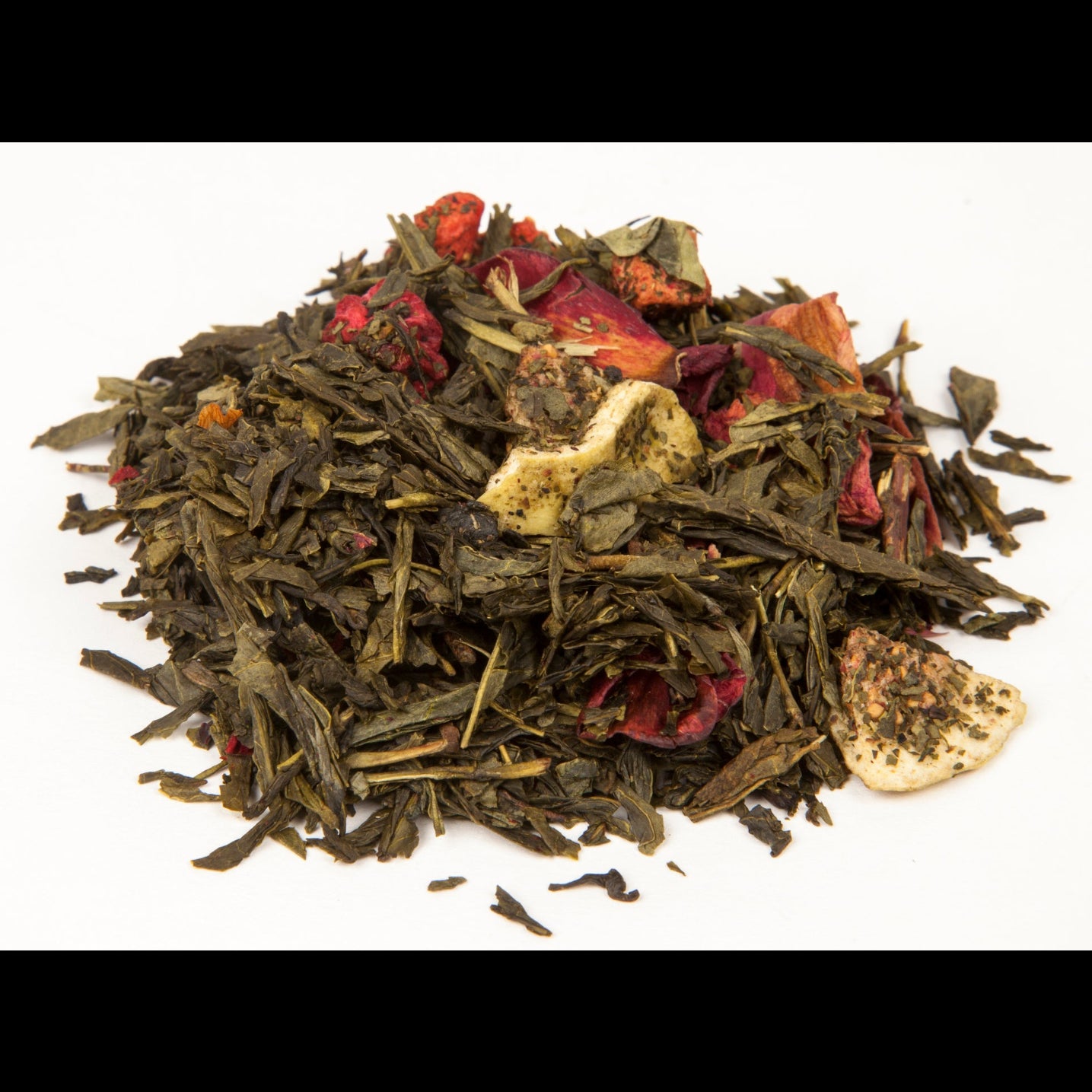 Herbata zielona Sencha z malinami i figą premium 100 g 