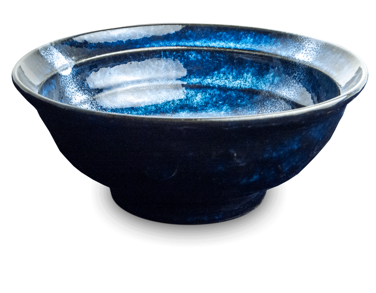 Japońska ceramiczna miska do Udon i Ramen – Izayoi Blue (EDO JAPAN)